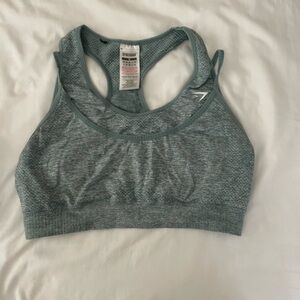 GYMSHARK teal sports bra, double lined